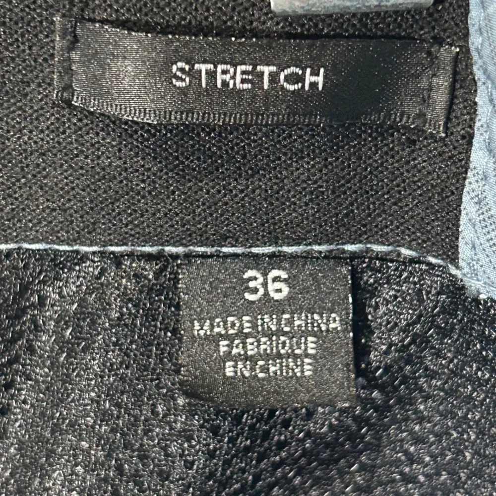 Kenneth Cole New York Mens 36 Blue Grey Striped Stretch Performance Golf Shorts